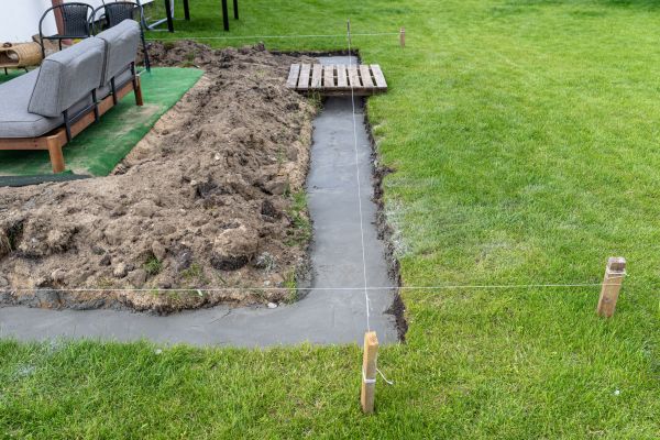 Cement Footer Installation in Owasso